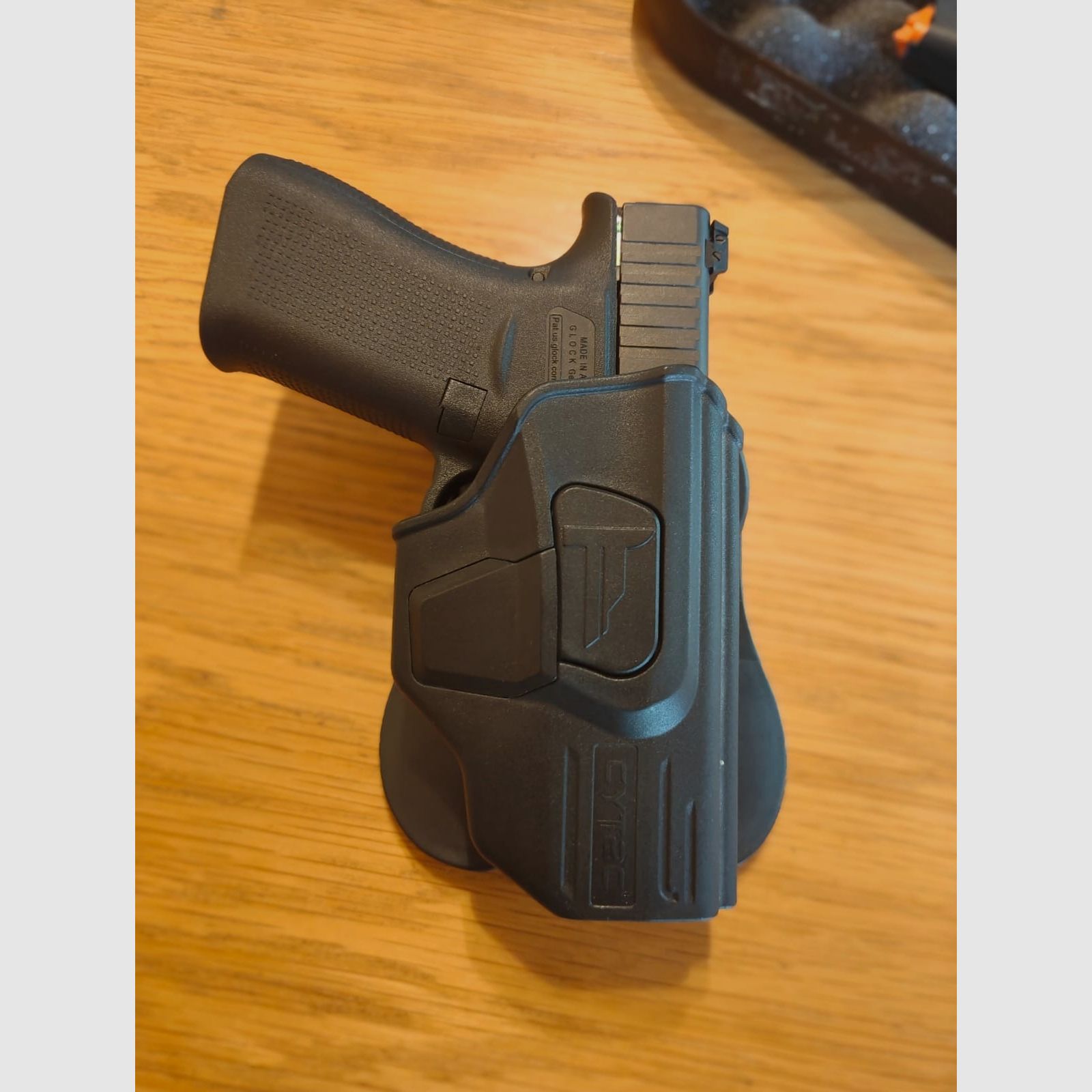 Glock 43X 9x19 mm – Top Zustand, nur ca. 50 Schuss, inkl. Holster & 180 Schuss Norma Safeguard