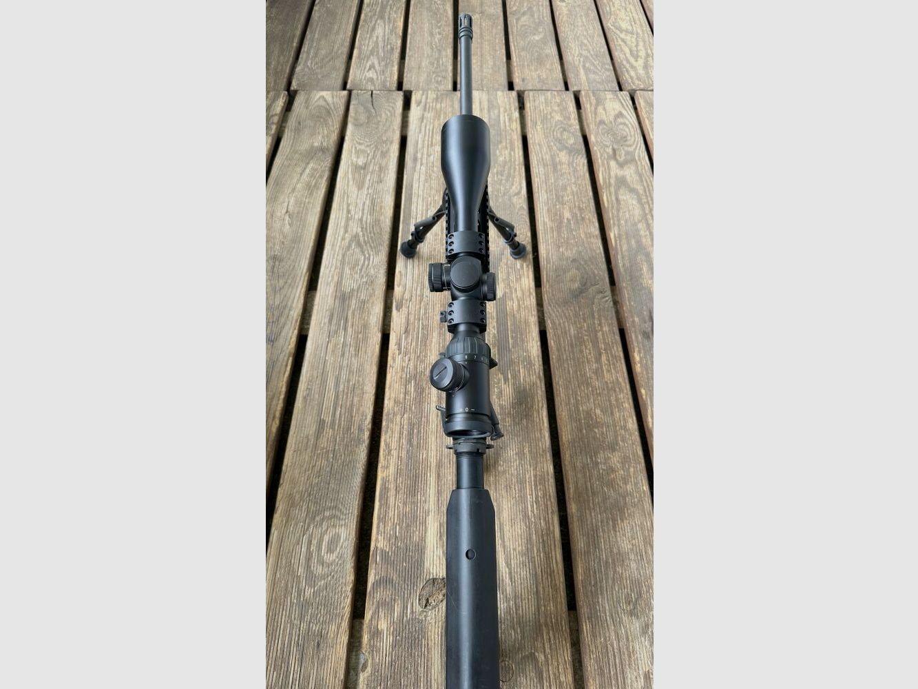 Haenel Mod. CR 223 mit Hawke 6-18x50 Endurance Zweibein offene Visierung Ko .223Rem