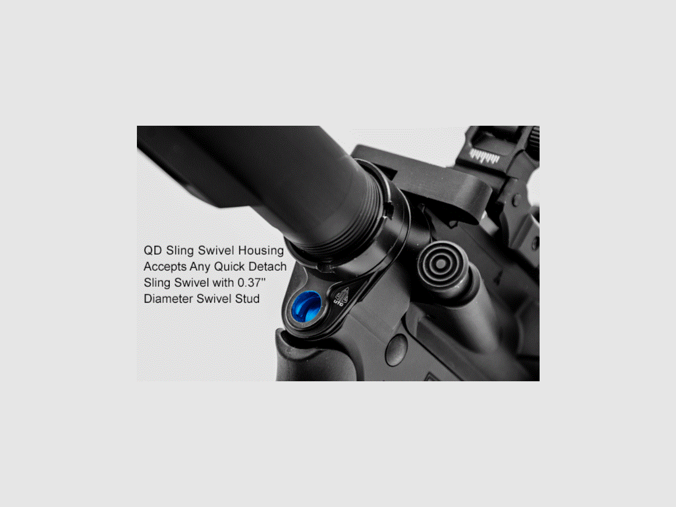 UTG® AR15 Quick Detach Receiver End Plate, Matte Black Steel, immagine 2 di 3