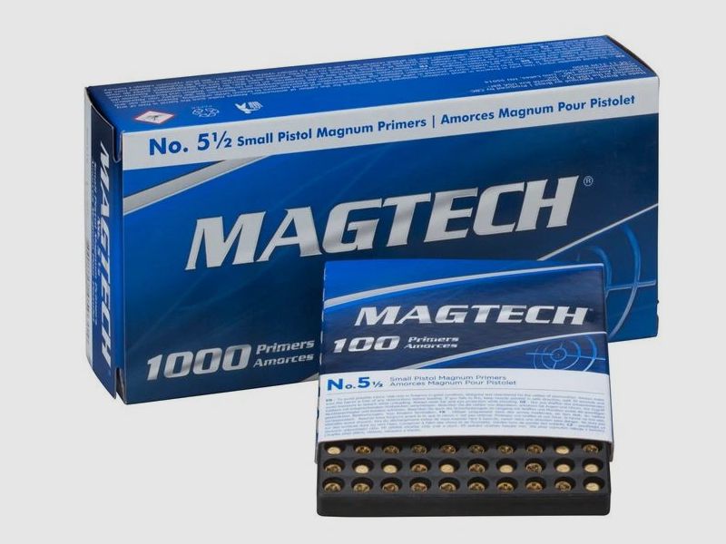 Magtech Zündhütchen – 5 1/2 Small Pistol Magnum – á 100Stk.