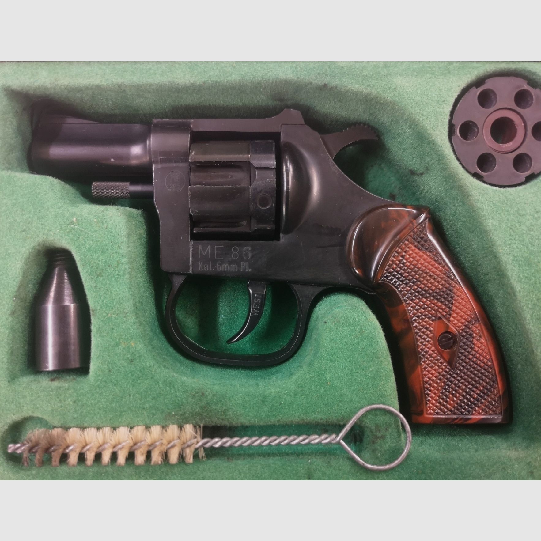 ME 86 Revolver 6mm Flobert mit Wechseltrommel .22  "Sahnestück"
