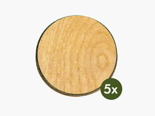 AKAH Keilerbrett light oak – 5-pack, Ø 12–22 cm