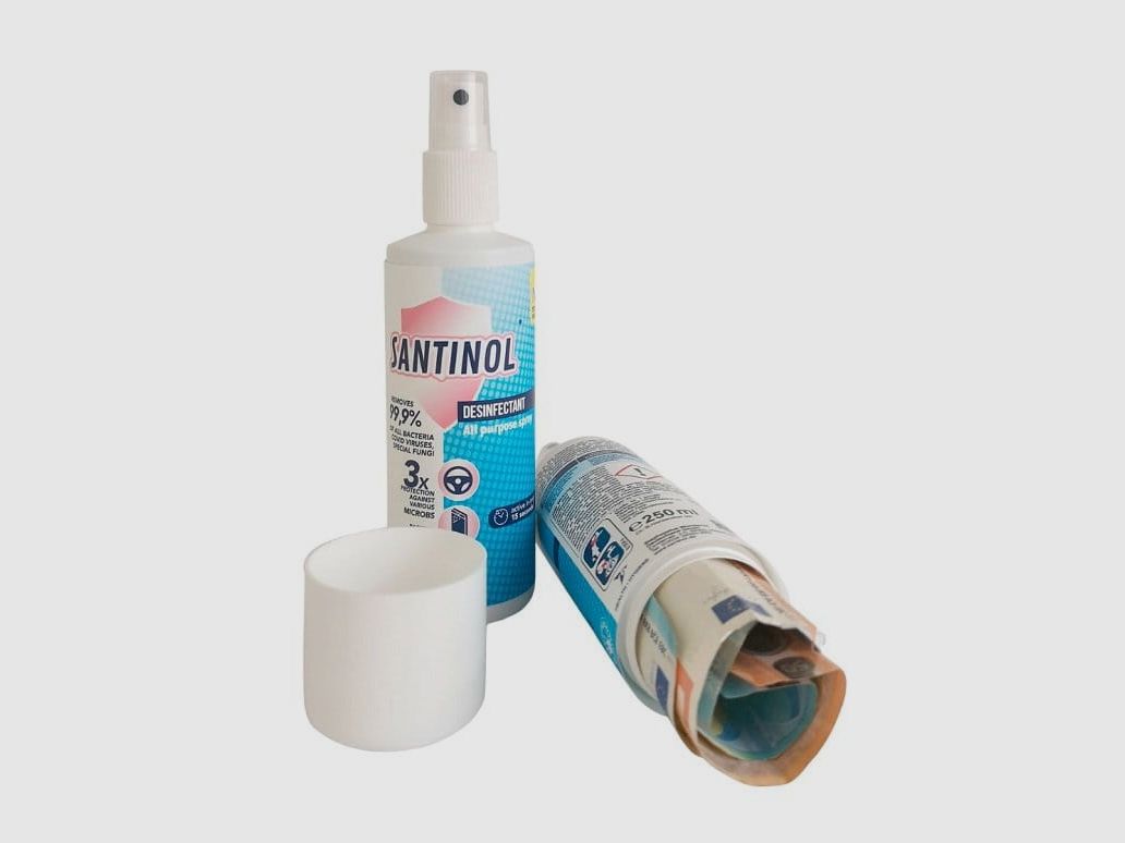 Plasticfantastic travel safe disinfectant spray Santinol