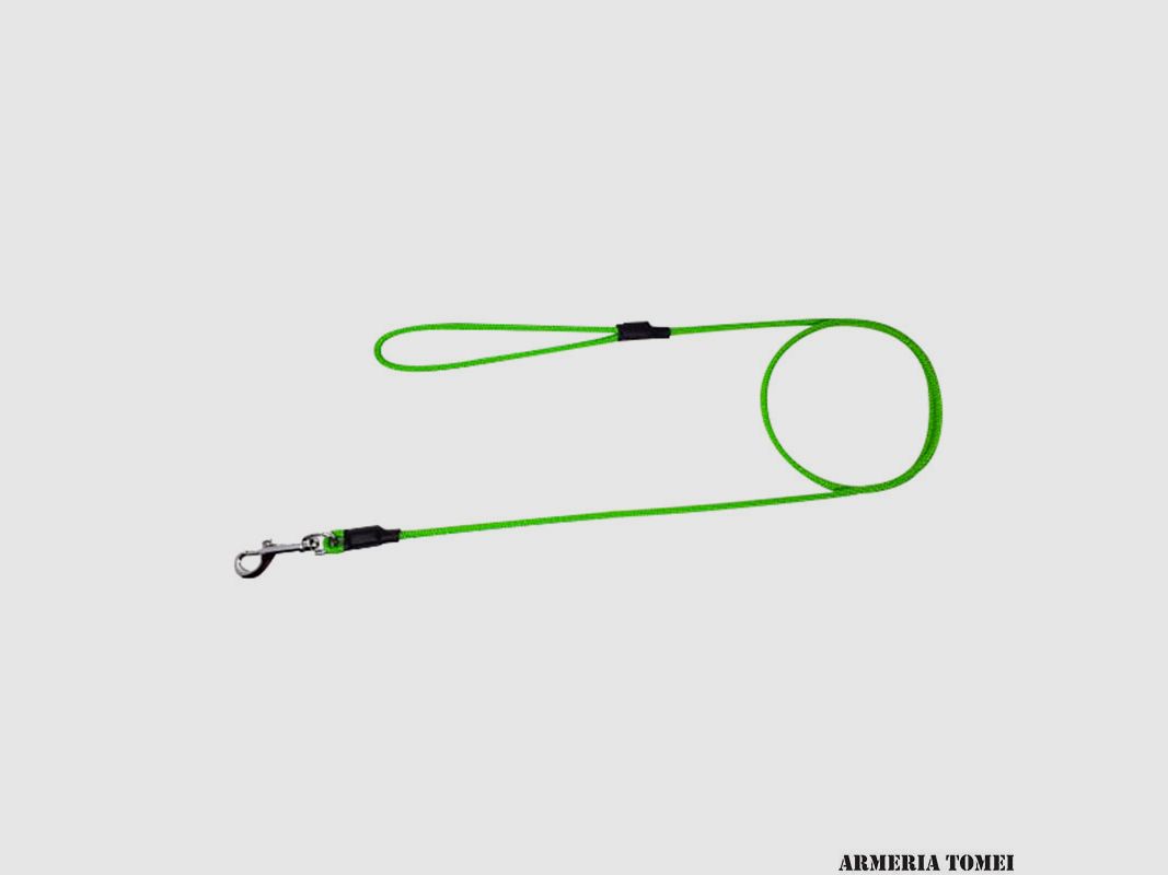 Klassische Leine aus nautischem Seil mit Karabiner (grün) 130cm