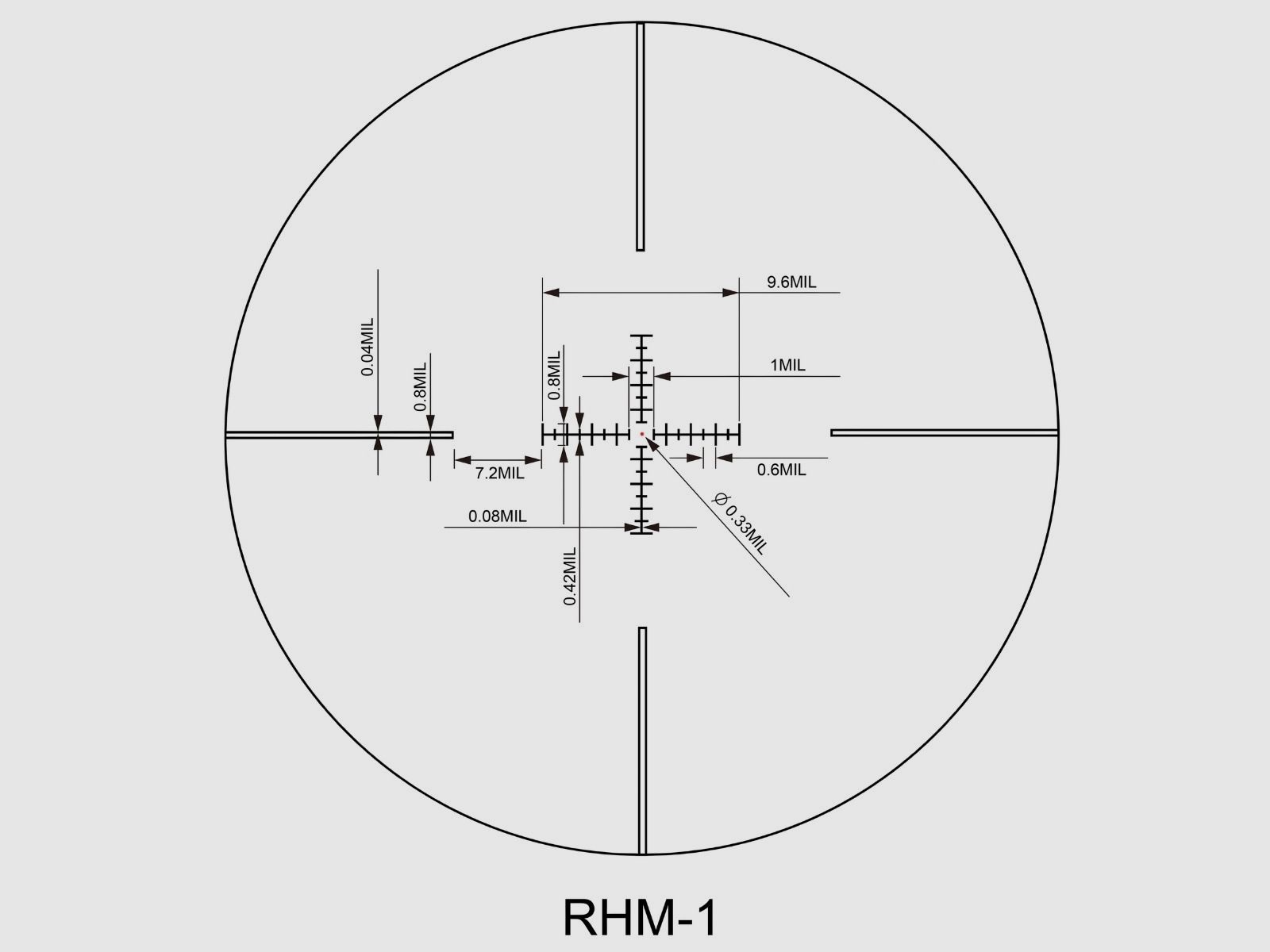 Redwin - Richtkijker TORERO 1-6×24 MOA RW1-MIL, afbeelding 10 van 13