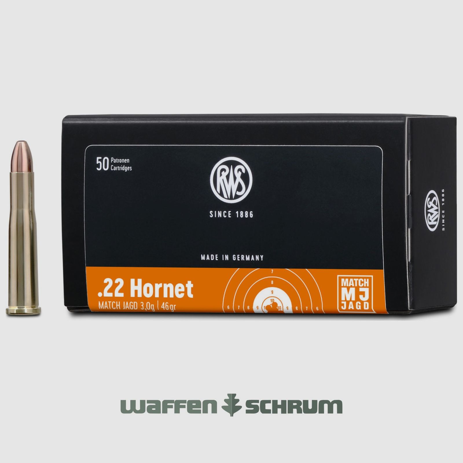 RWS Match-Jagd 3,0g - 46gr. .22Hornet