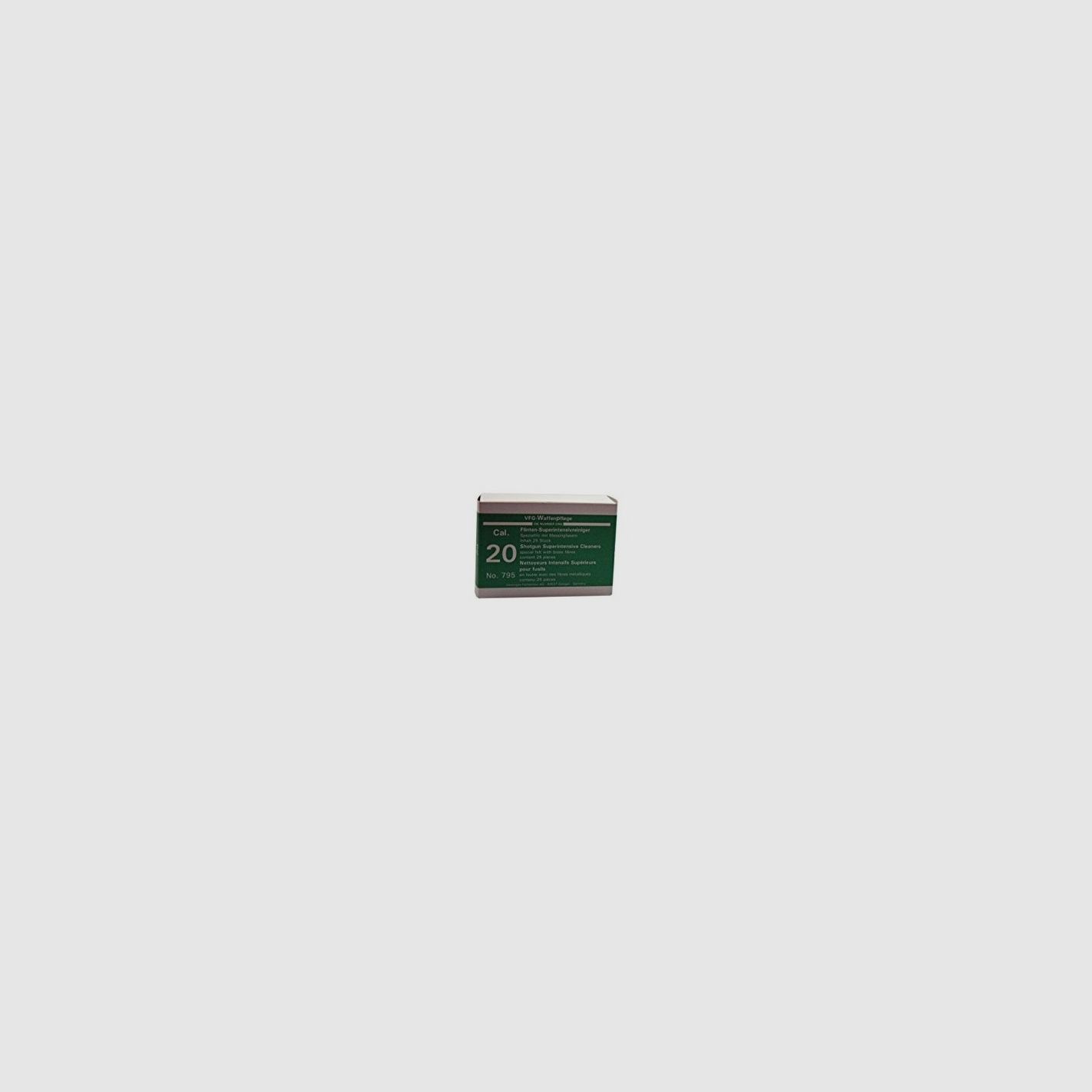 VFG FIELTROS DE LIMPIEZA PARA ARMAS CAL. 20 25PCS SUPERINTENSIVO