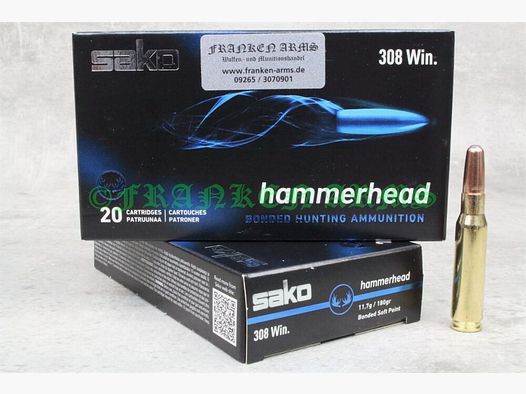 Sako Hammerhead .308 Win. 180gr. 11,7g 20 pièces