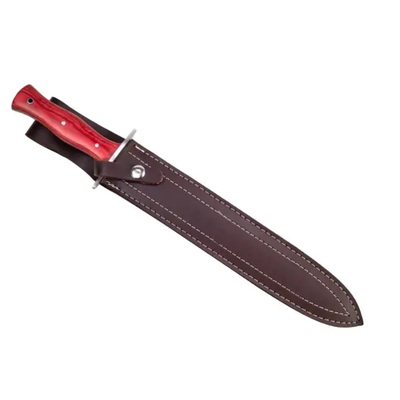 Jagdmesser 28,5 cm Holzgriff mit Etui, Bild 1 von 2