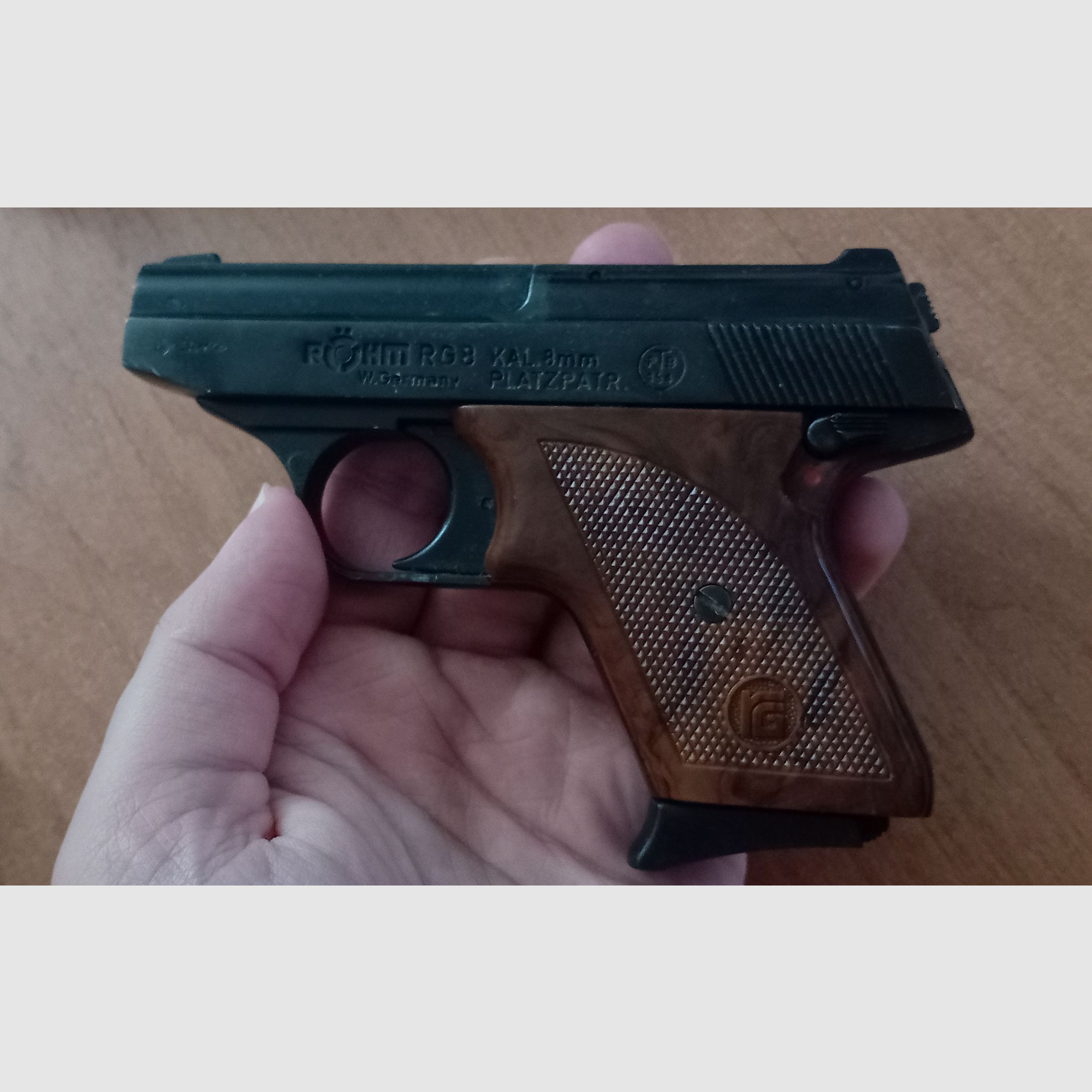 Seltene Röhm RG 8 im Kaliber 8 mm Knall/ PTB 154 mit OVP!