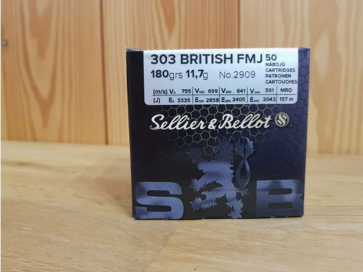 SELLIER & BELLOT MUNITION Kal. 303 BRITISH FMJ 180 GR.