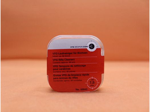 VFG. VFG loopreiniger 7,5mm (66843) 50 st. absorberend speciaal vilt