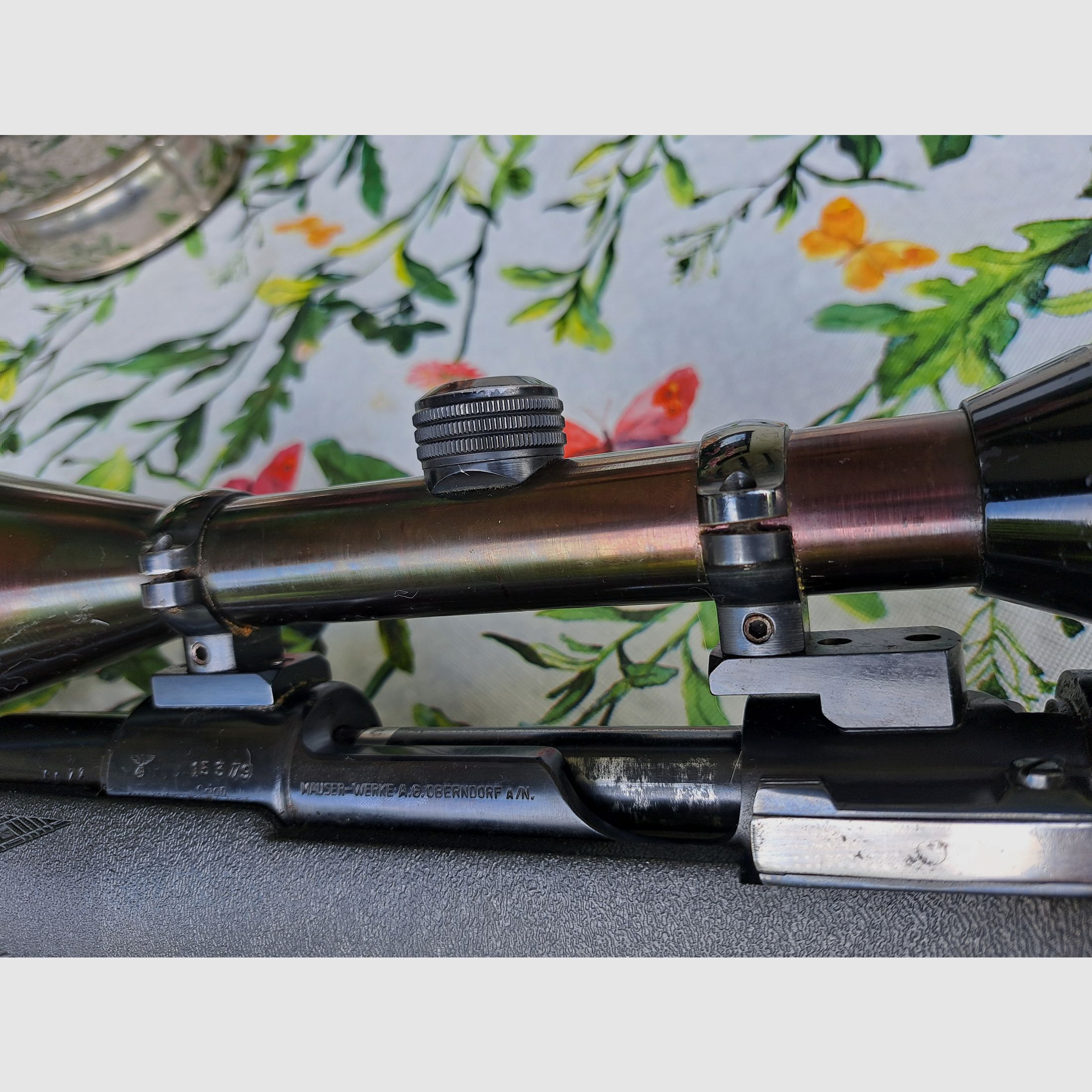 Mauser de chasse 8 x 57 IS métrique avec lunette de visée Helia S 8 x 56 Kahles Vienne ainsi que sangle de transport