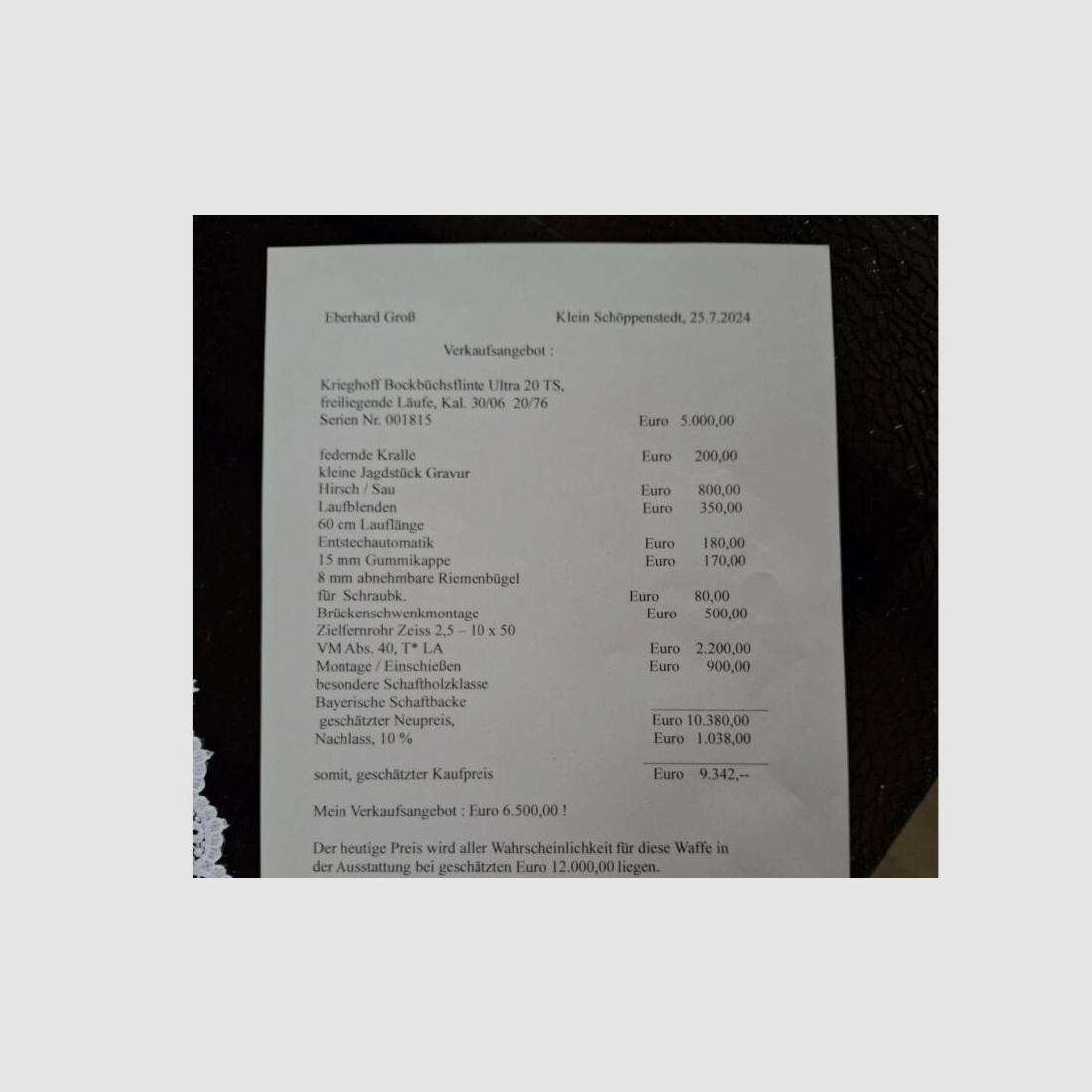 Krieghoff Ultra 20 TS