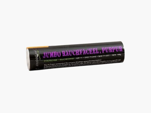 Jumbo torche fumigène pourpre 100s.