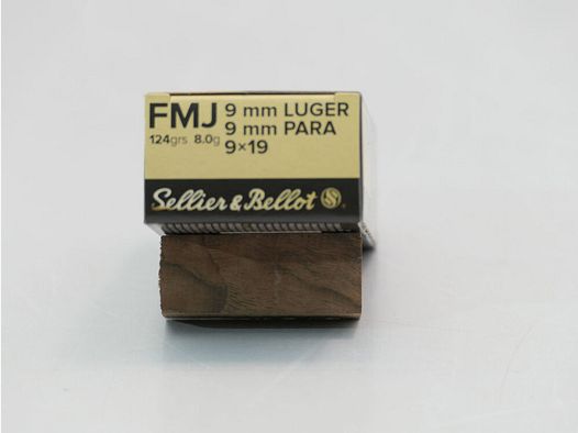 Sellier&Bellot FMJ 124grs. A50