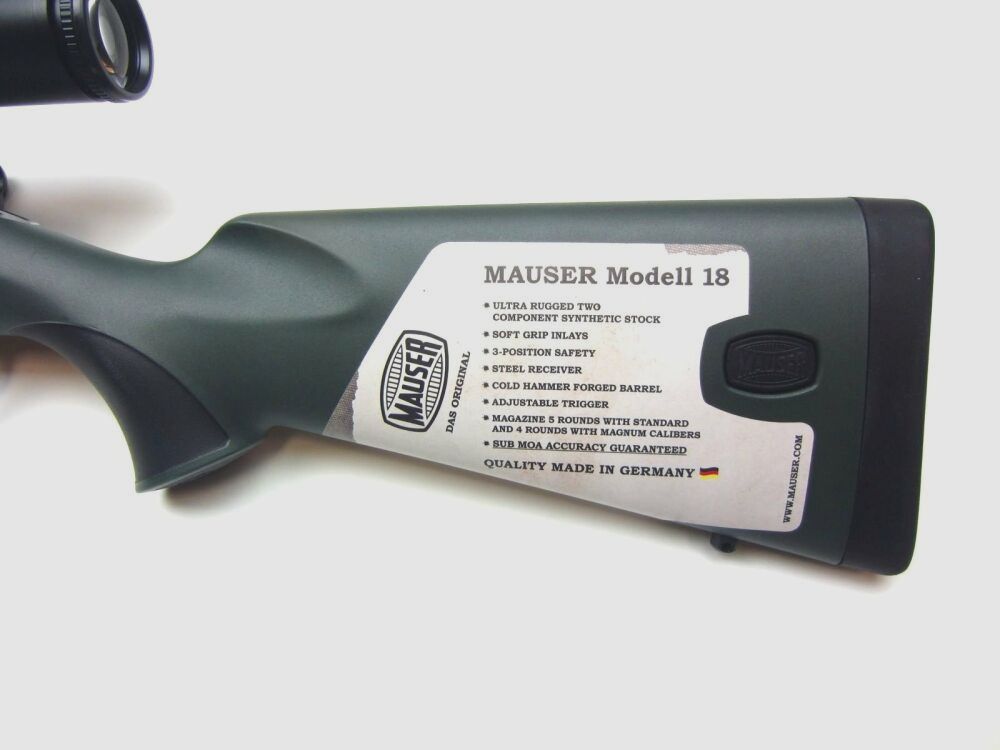 Mauser	 Komplettangebot R.-Büchse Mauser M18 Waldjagd .308 Win. mit GPO Spectra 5x 3-15x56i