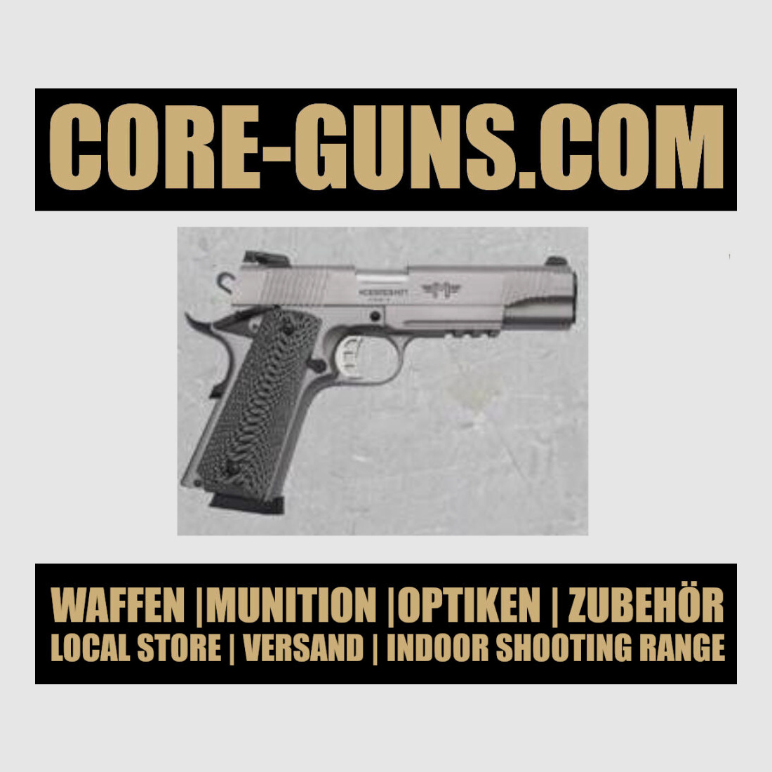 Messerschmitt 1911 Pistole 9mm Luger silber sofort verfügbar