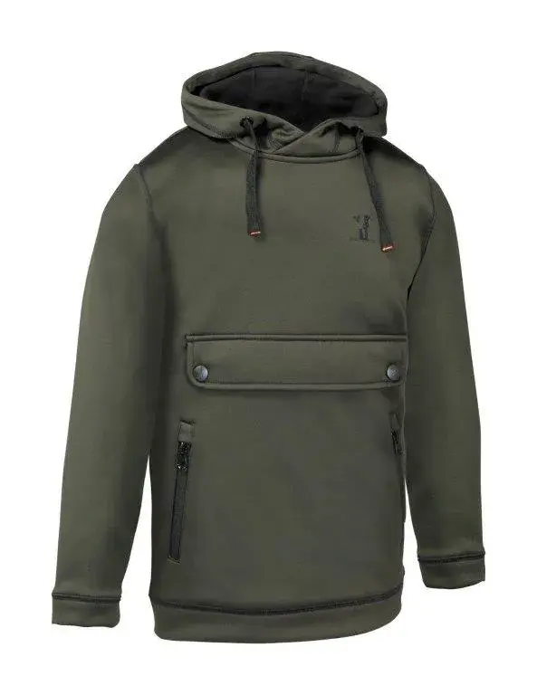 Sweat Zippé De Chasse Enfant Percussion Kaki, image 2 sur 2