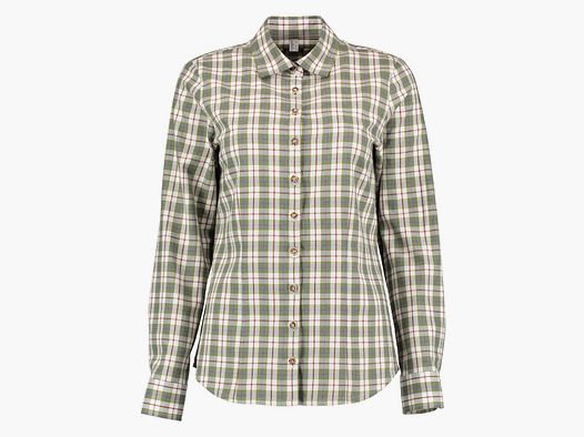 OS-Trachten Dames Blouse Geruit – Olijf