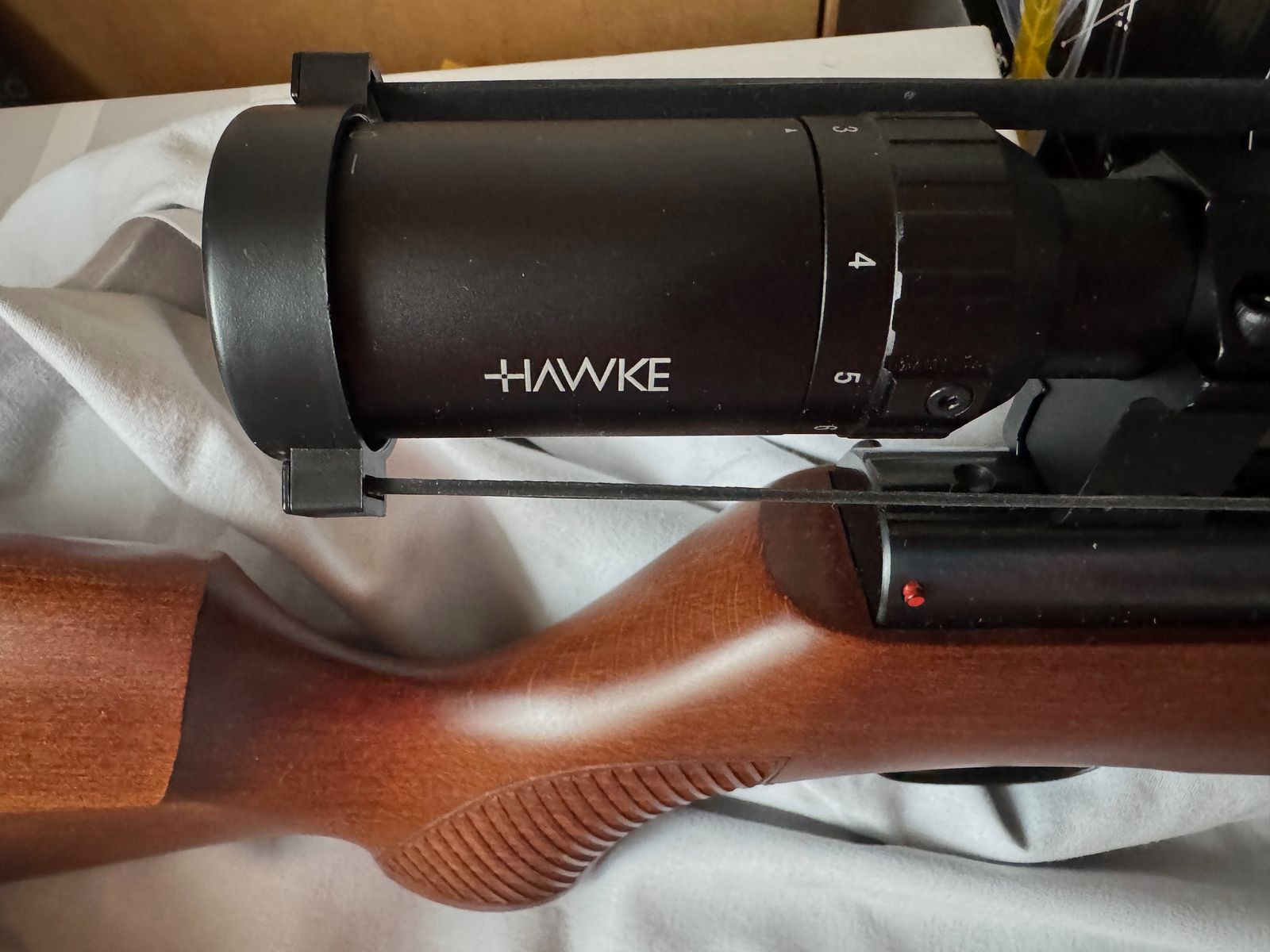 HW 97 5,5 + HAWKE Zielfernrohr + Export Feder + Zubehör Neu !