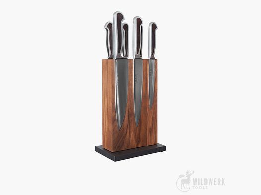 Güde Magnet Knife Block 6 pcs Walnut for Delta