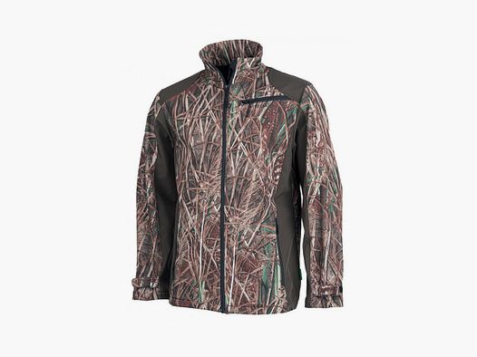 Chaqueta de caza softshell camuflaje juncos Treeland