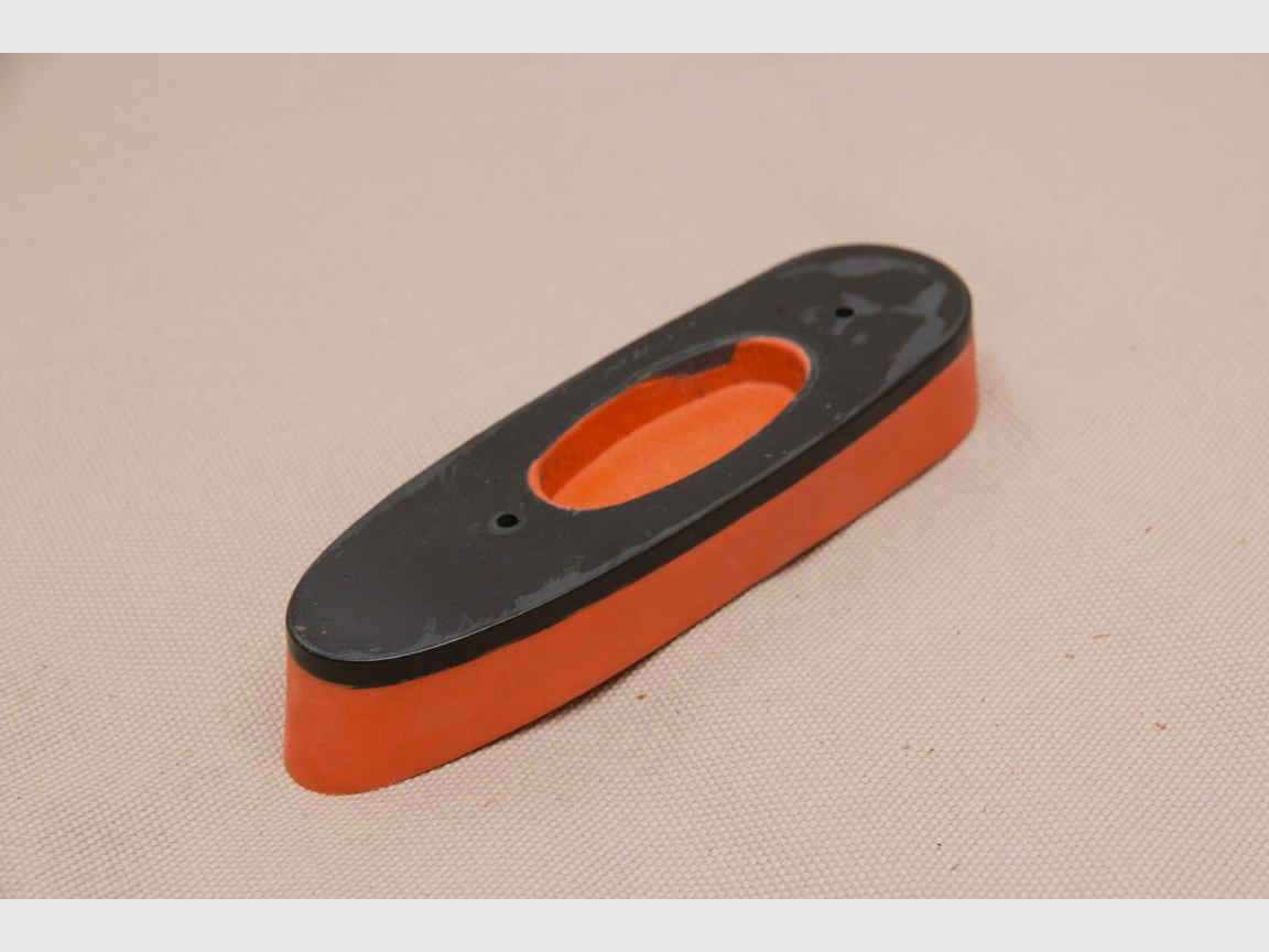 S.W. Silver Schaftkappe London orange mit Tropfnase - das Origial -  classic rubber recoil pad, Safari Gummischaftkappe No. 4