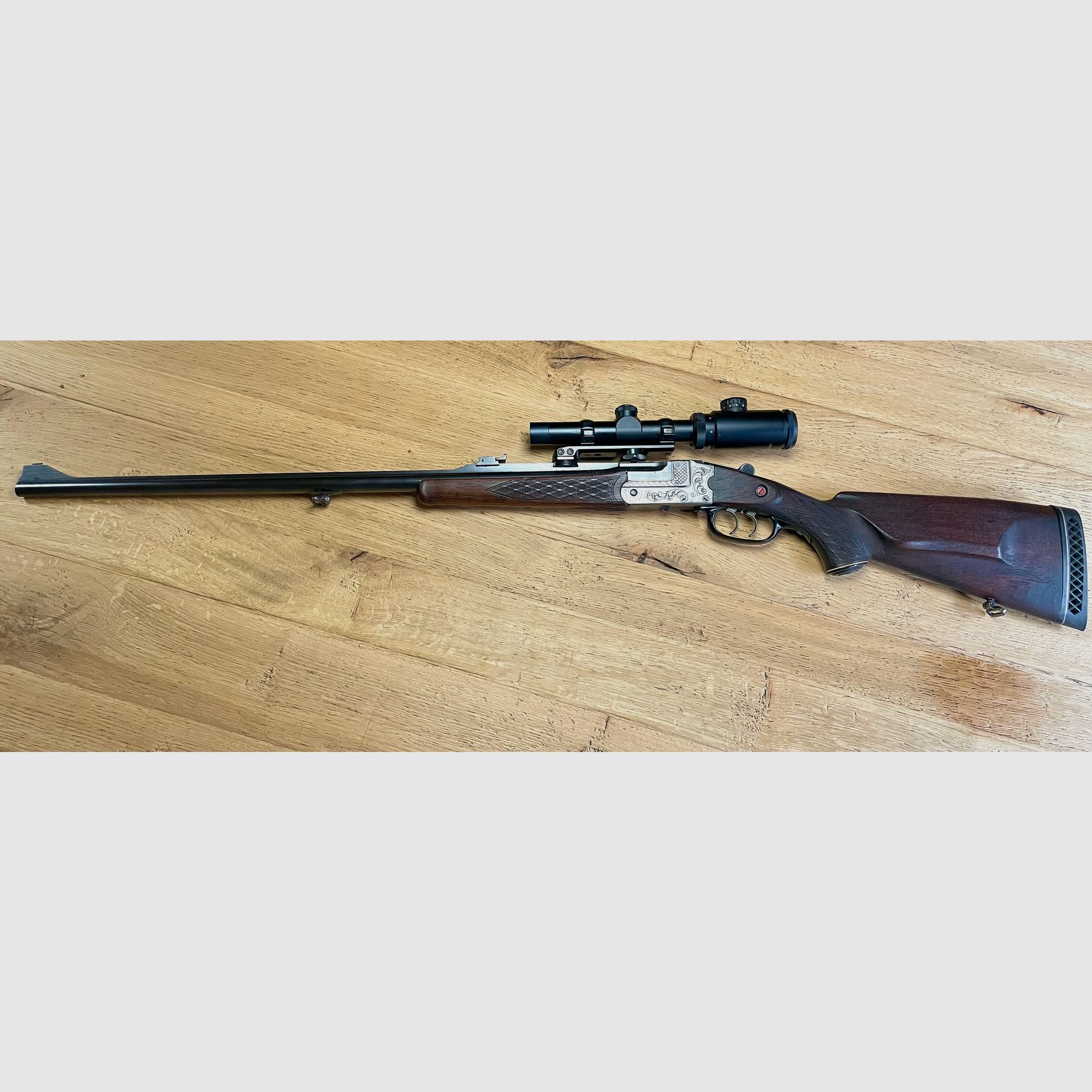 Rifle de cerrojo Zimmermann Z 66 cal. 10,3x60R con visor Luger 1,5-4,5x20