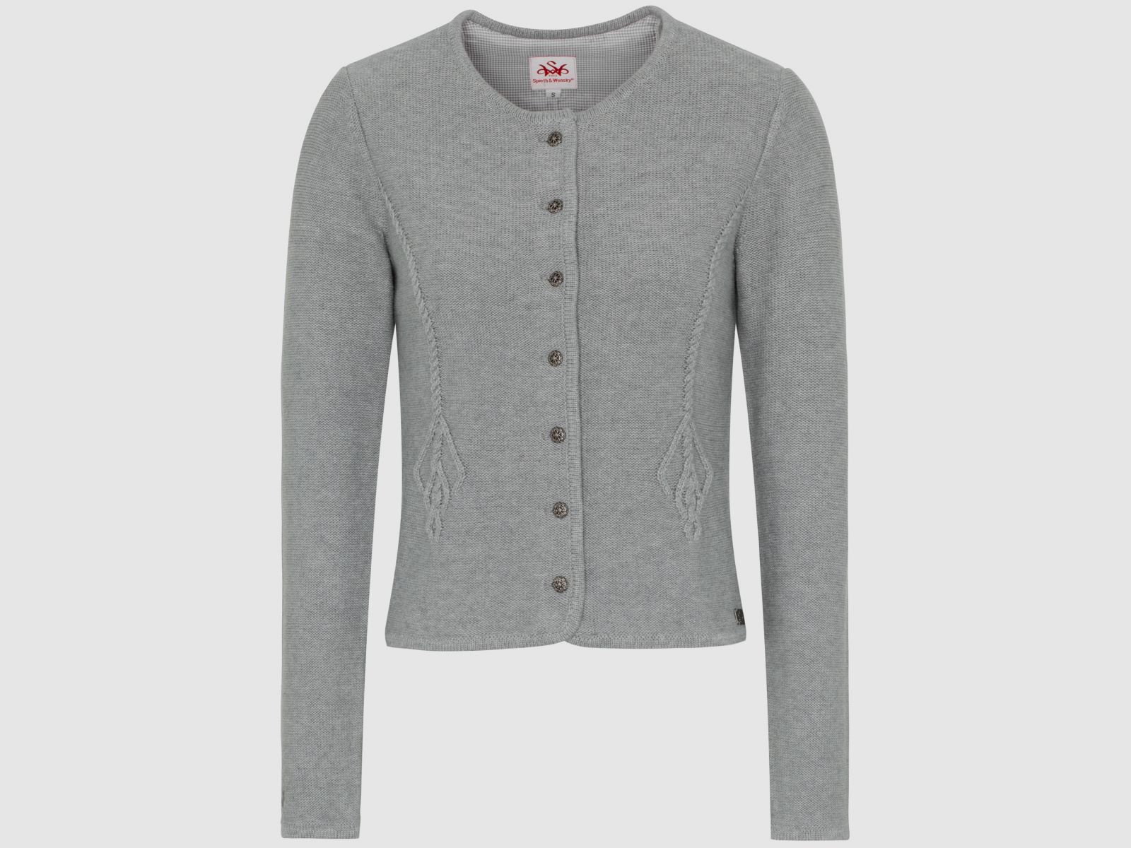 SPIEHT & WENSKY Perla Strickjacke hellgrau