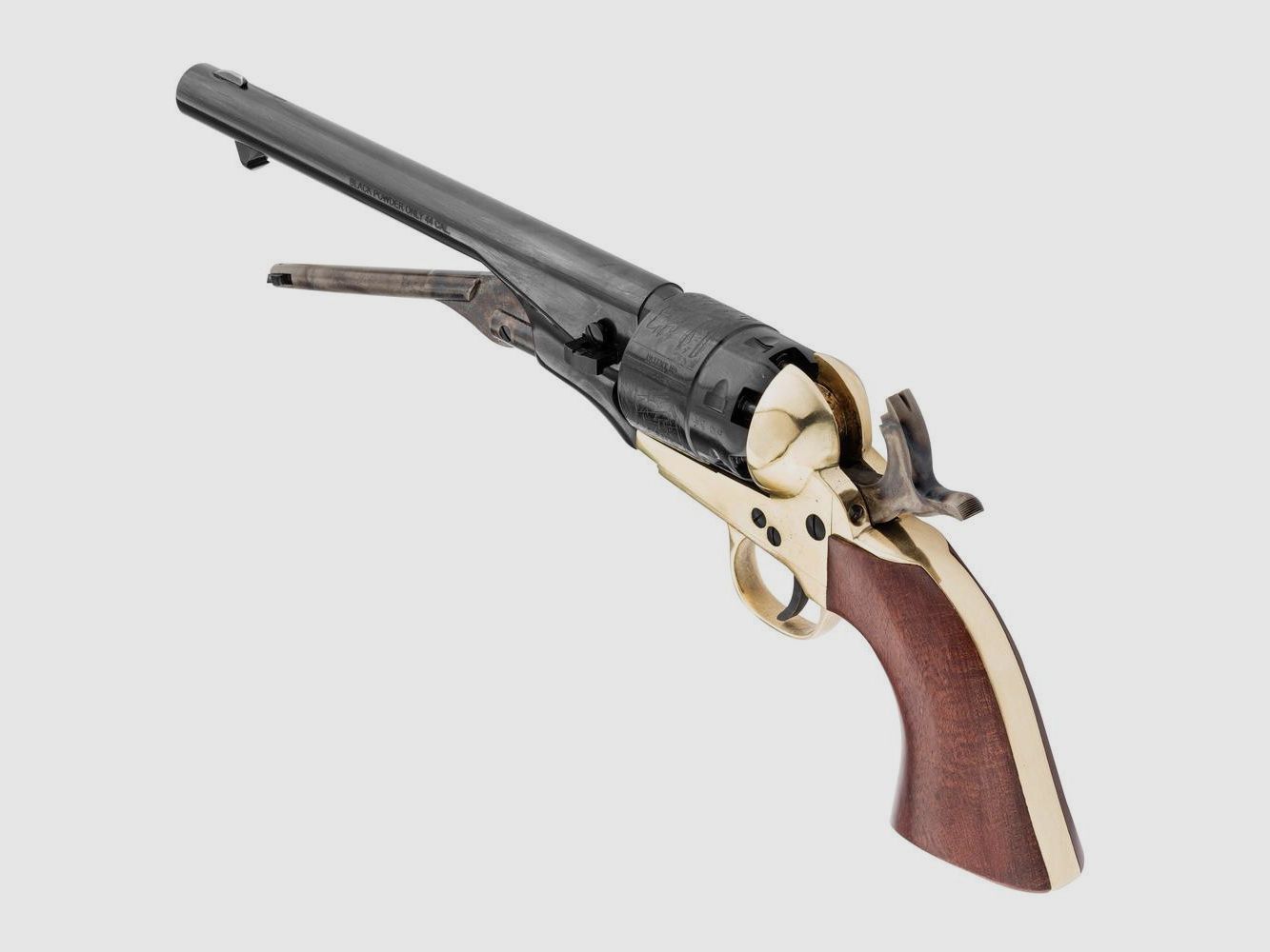Colt 1860 Pietta Army Messing Revolver Kaliber .44 - Authentieke Replica - Nauwkeurige Details - Voor Collectie en Historisch Schieten, afbeelding 4 van 4
