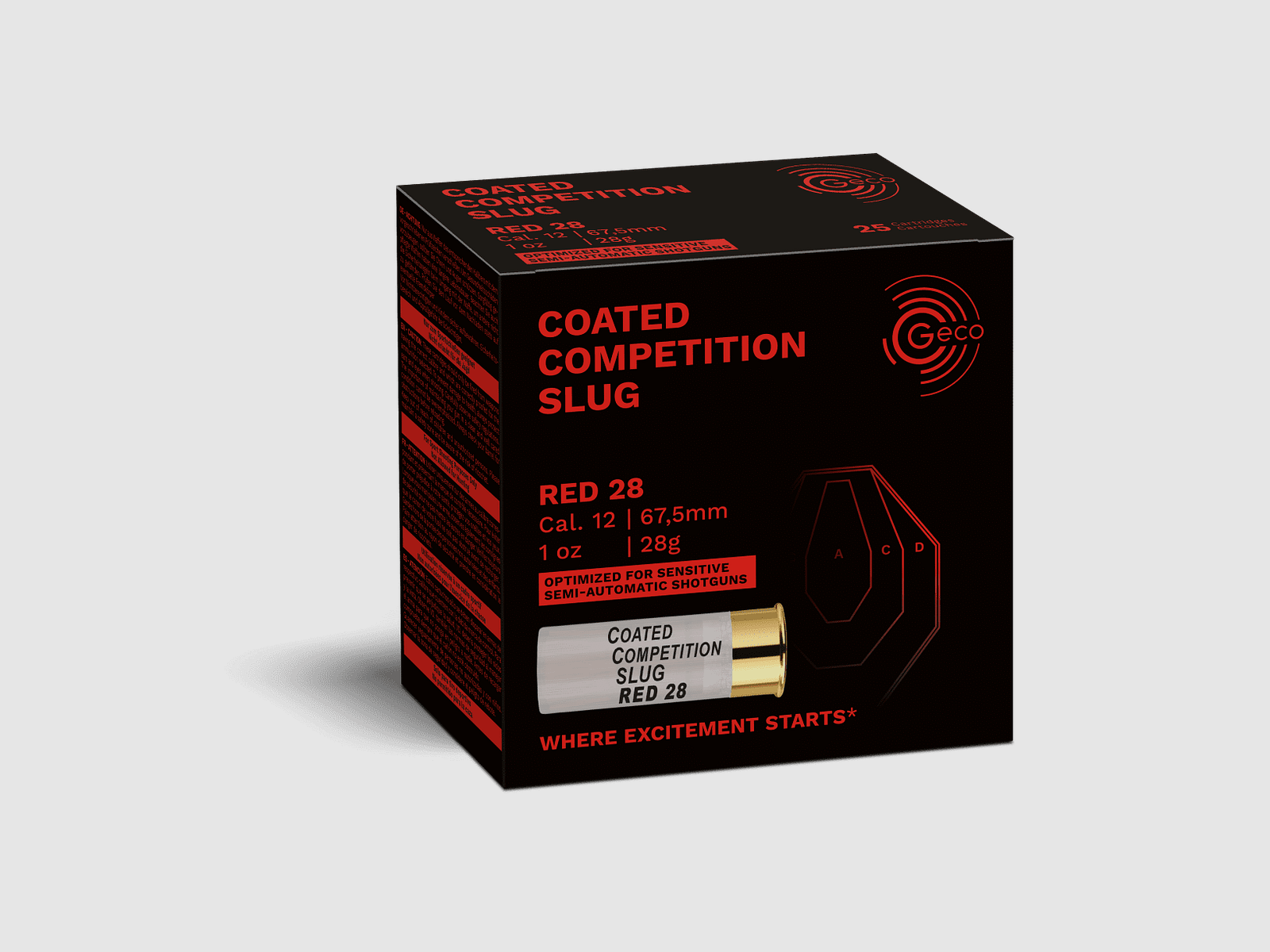 Geco Coated Competition Slug Red 28 12/67,5 - 25er Pack