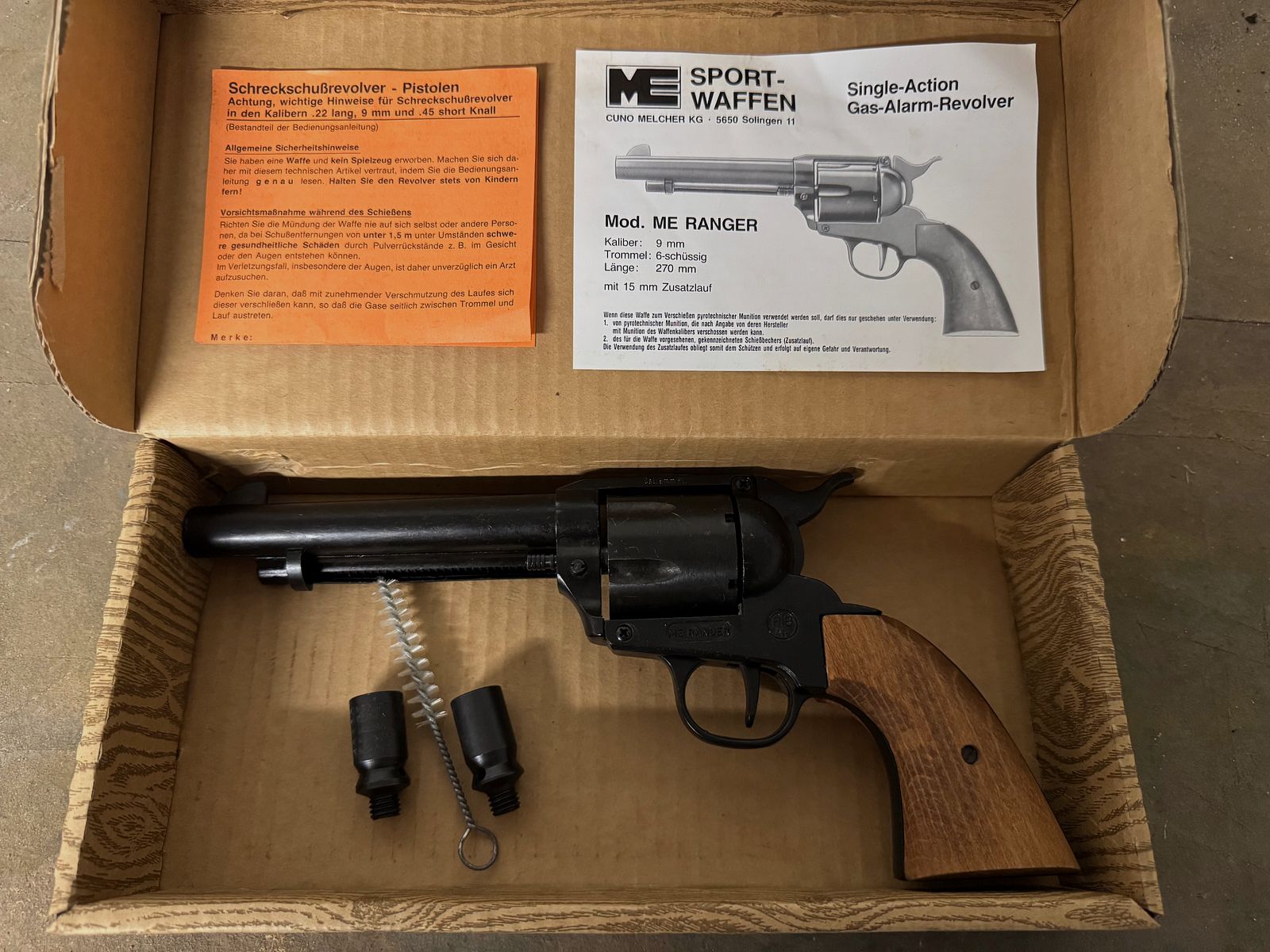 Sammlerstück!!! ME Ranger / SAA Nachbau * 9 mm  * PTB 419 mit Zubehör SSW Schreckschuss