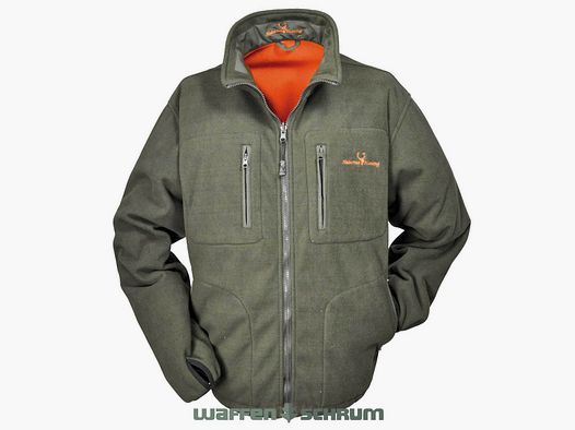 Hubertus Warn Wende Fleecejacke  Olive-Orange