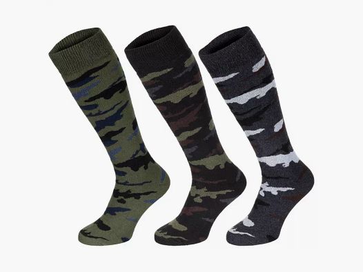Wintersocken, "Esercito", tarn, lang, 3er Pack (43-46)