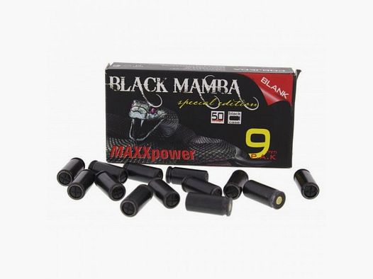PATRONES BLACK MAMBA PARA PISTOLAS SRS - 9MM P.A.K. - 50 DISPAROS