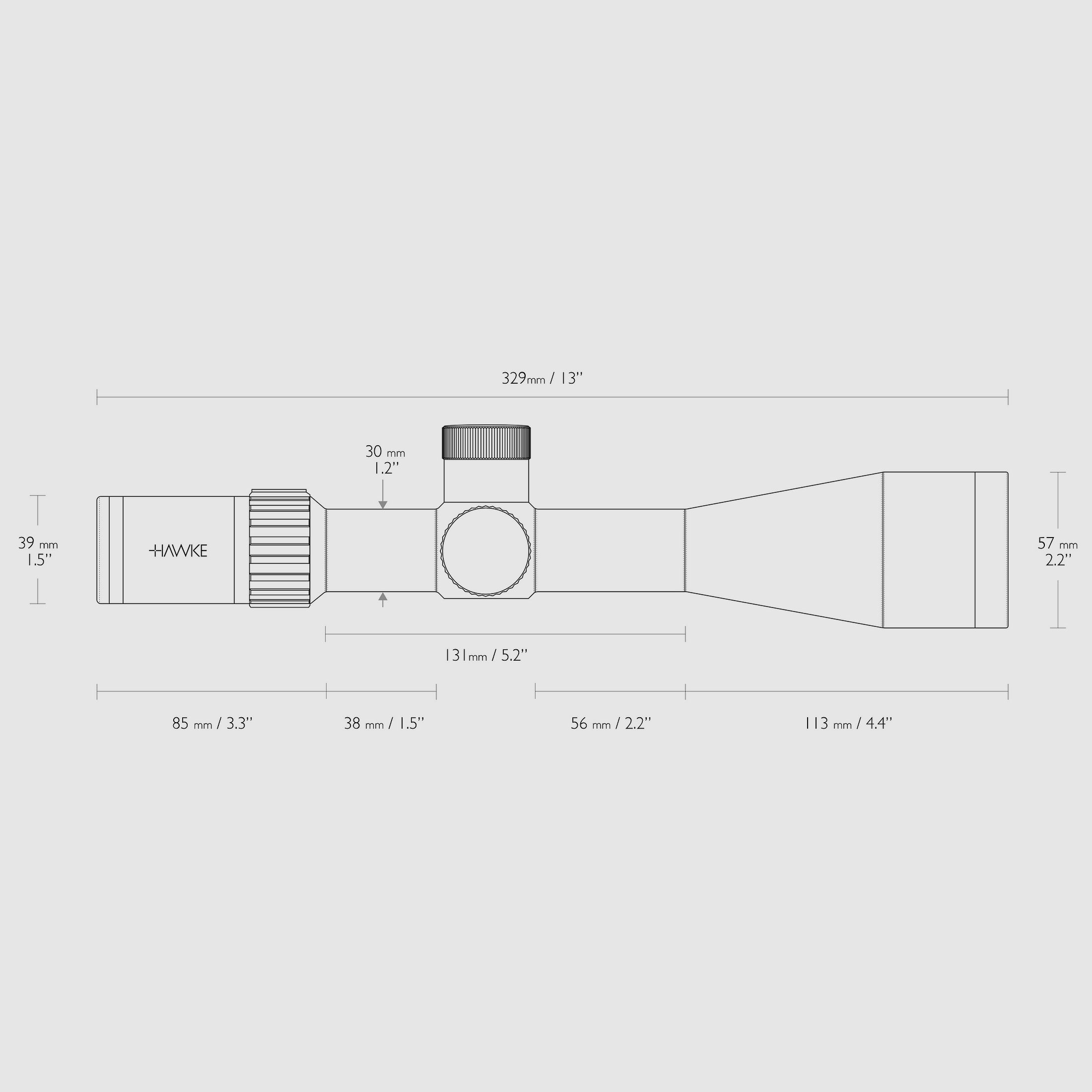 HAWKE 13220 Airmax 30 SF Compact 6-24x50 AMX IR Air Rifle Scope