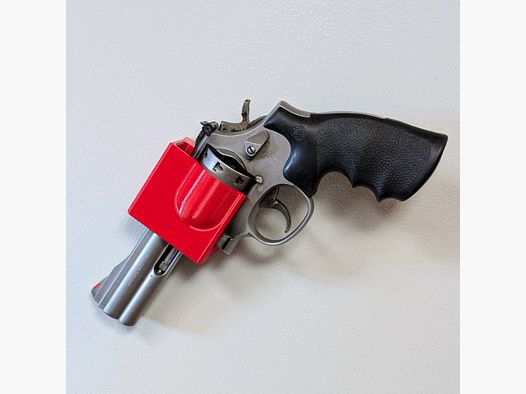 Magnetic block holster for revolvers and similar for gun cabinets - accessories for the gun cabinet