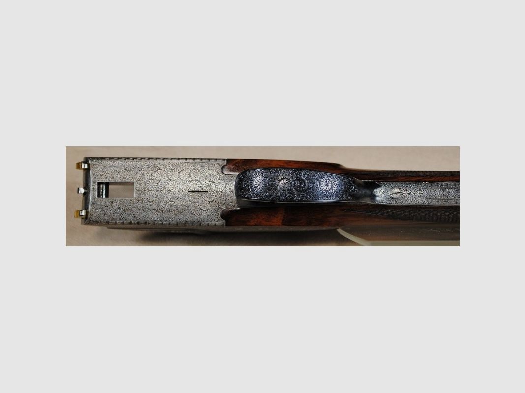 Paar von Flinten Bockdoppelflinte mit Platten Merkel 303E 12/70, Bild 17 von 17