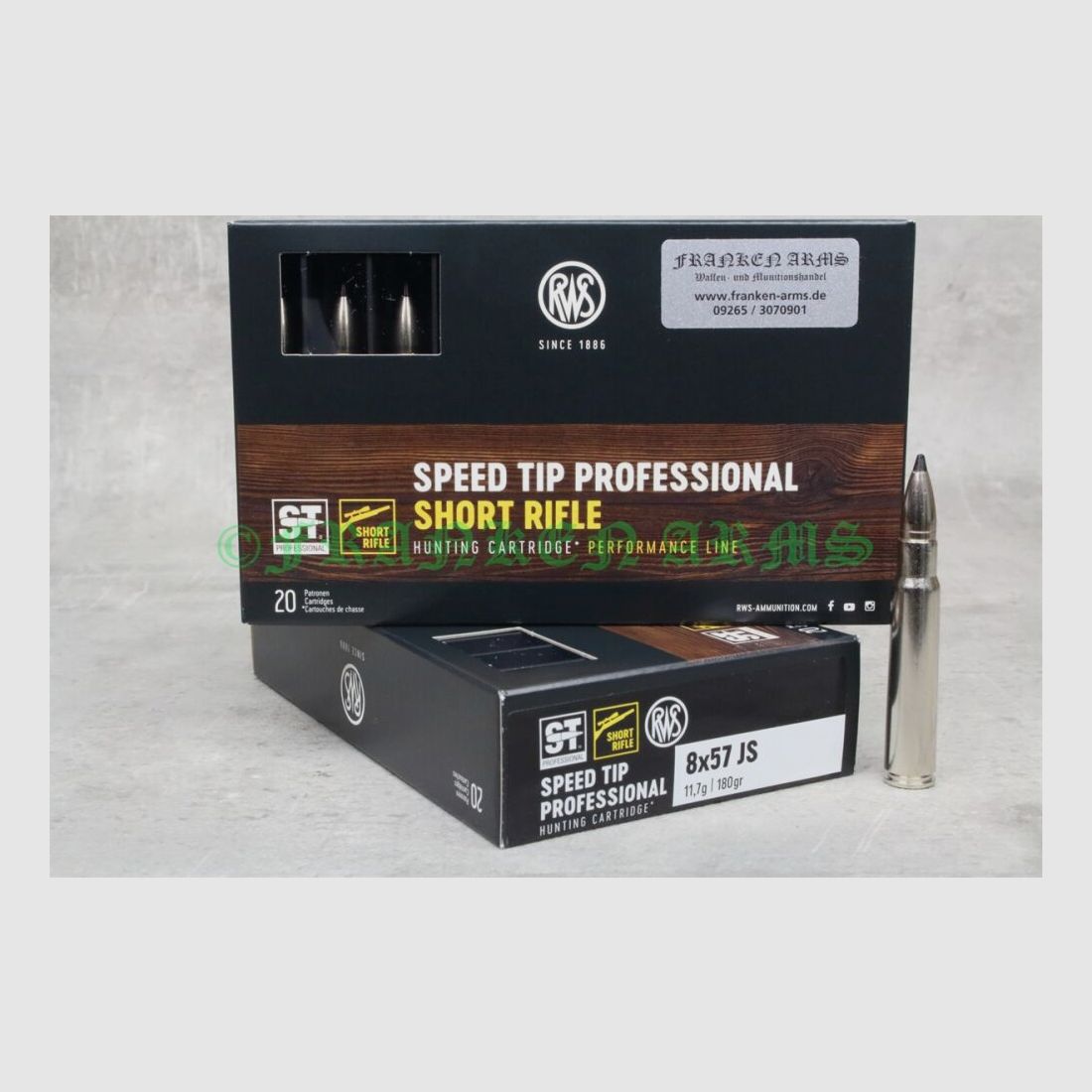 RWS Short Rifle Speed Tip Pro 8x57IS 180gr. 11.7g 20 pieces quantity discounts
