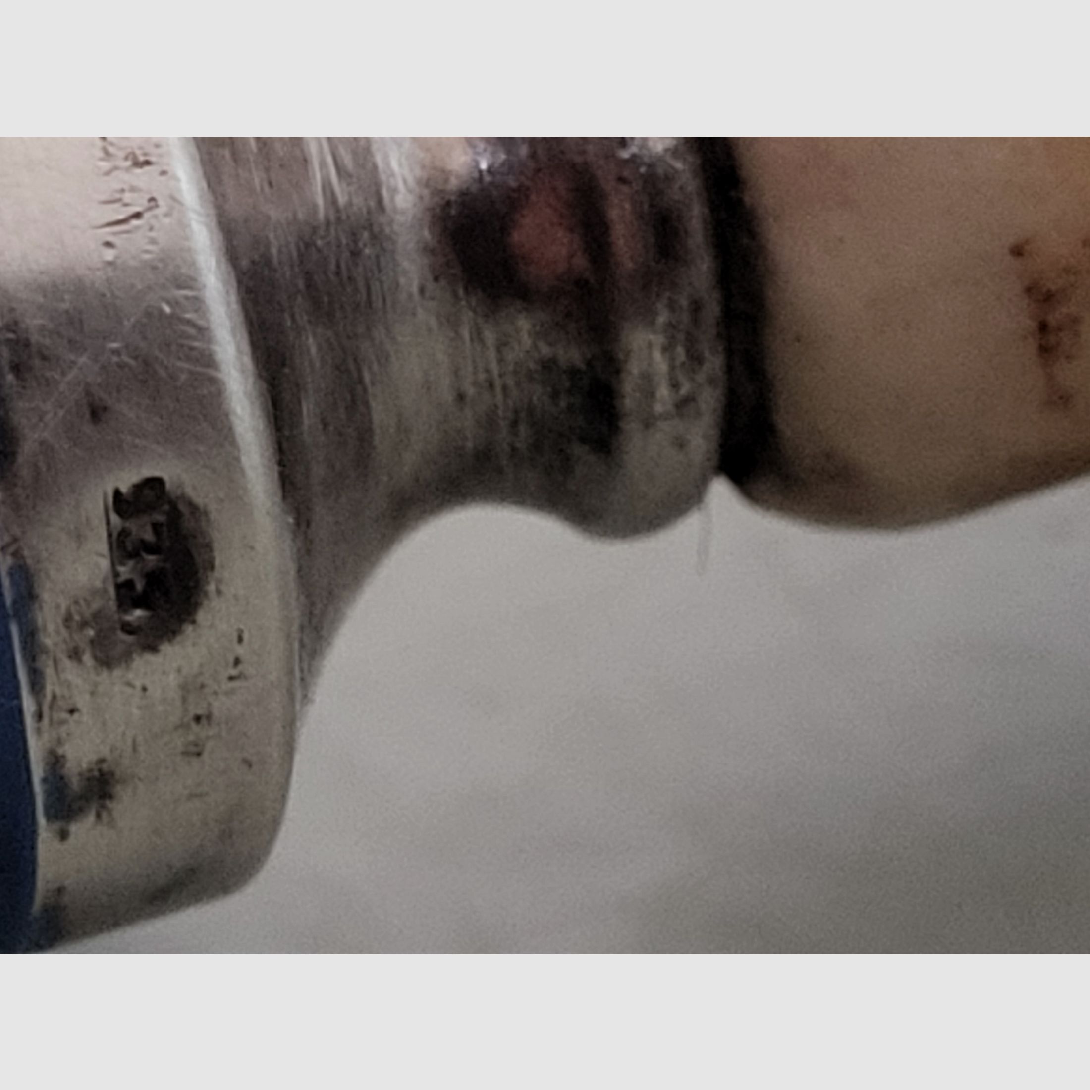 Bâton de marche de chasseur - 900 argent - Schariwari - lapis-lazuli - années 1940