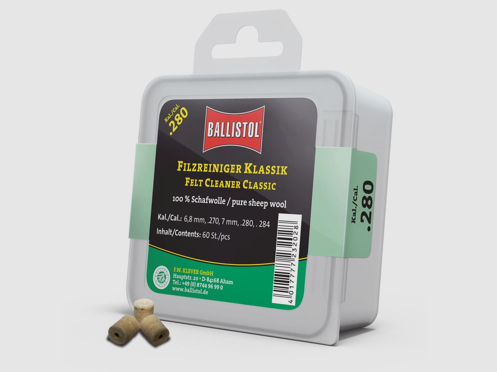 Ballistol Nettoyant en Feutre Classique / 60 pcs. / Cal. .280
