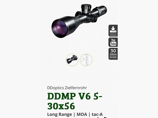 DDoptics DDMP V6 5-30x56 MOA mit Blaser Sattelmontage