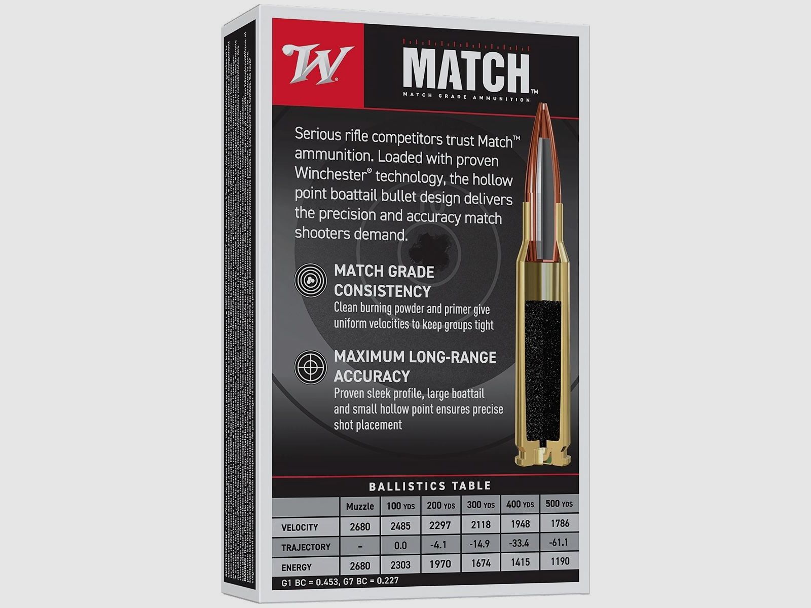 .308 Win Winchester HPBT Match 168gr, zdjęcie 2 z 3