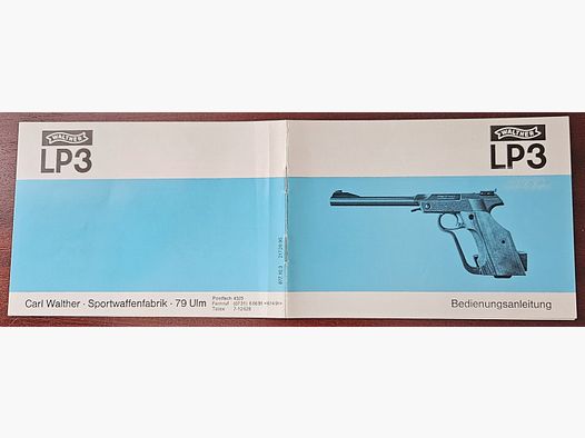 Istruzioni originali per l'uso della pistola ad aria compressa Walther 3