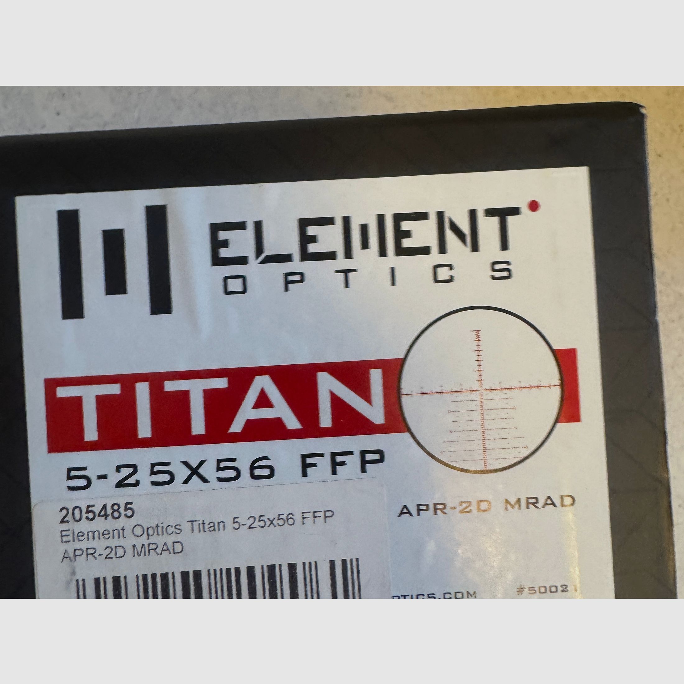ELEMENT OPTICS Titan 5-25x56 APR-2D MRAD FFP