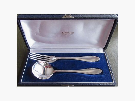 Silber 800er WMF Dekor 2200 Sahnelöffel Tassenlöffel Gabel Löffel