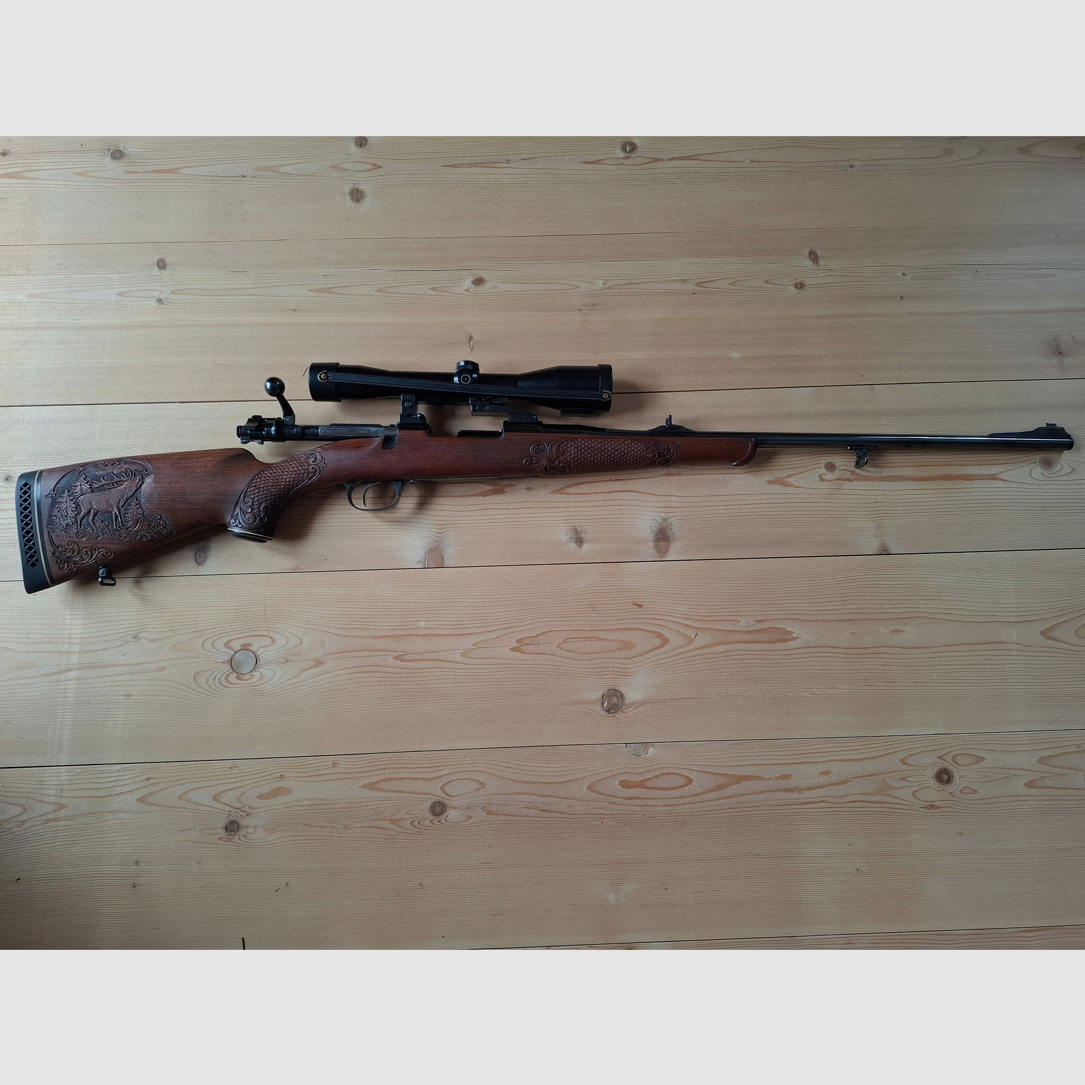 Mauser Mod. 98 Kal. 7mm Rem. Mag. w tym montaż obrotowy i Schmidt & Bender ZF