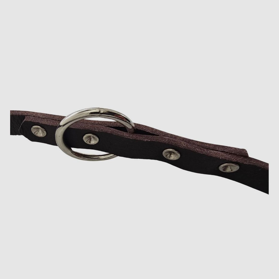 EDELSPORT Hundeleine Leder Braun 3 Fach Verstellbar 15mm Breit 215mm Länge, Bild 4 von 4