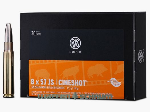 RWS Cineshot 12.1g - 187gr 8x57JS 30er pack.